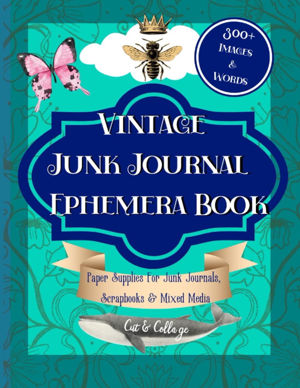 Vintage Junk Journal Ephemera Book Paper Supplies for Scrapbooking