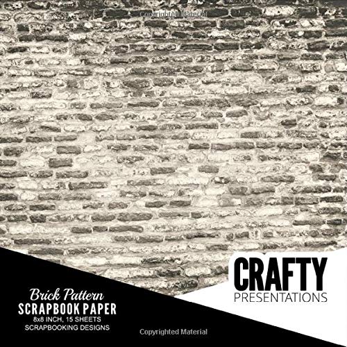 Brick Pattern Scrapbook Paper Brick Background Design 8x8 Single Sided