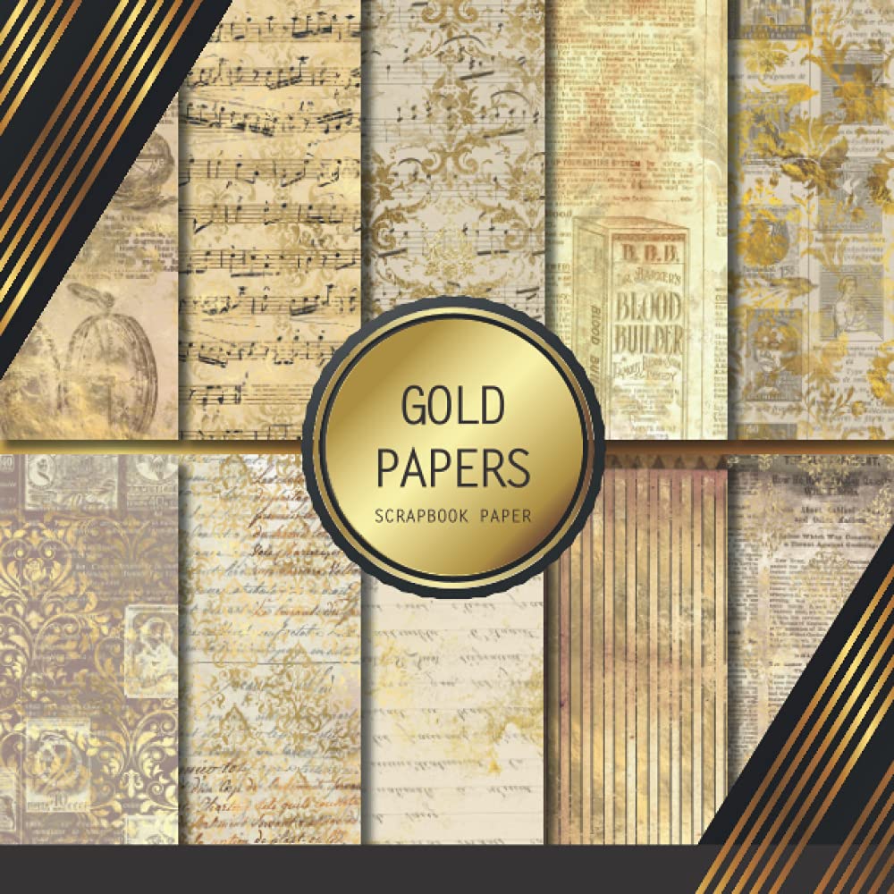 Scrapbook Paper Gold Papers Double Sided Craft Paper For Card Making
