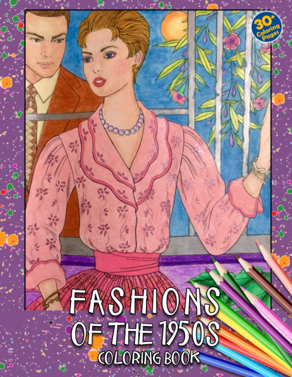 Fabulous Fashions Of The 1950s Coloring Book: 1950s Fashions Coloring ...