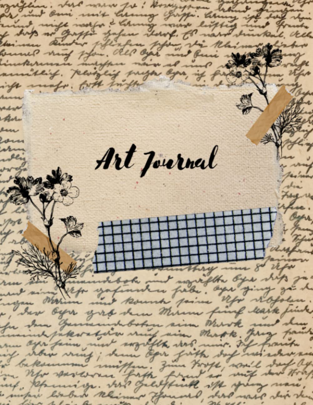 Vintage Art Journal Antique Style Art Journal 8.5 x 11 inches Dotted