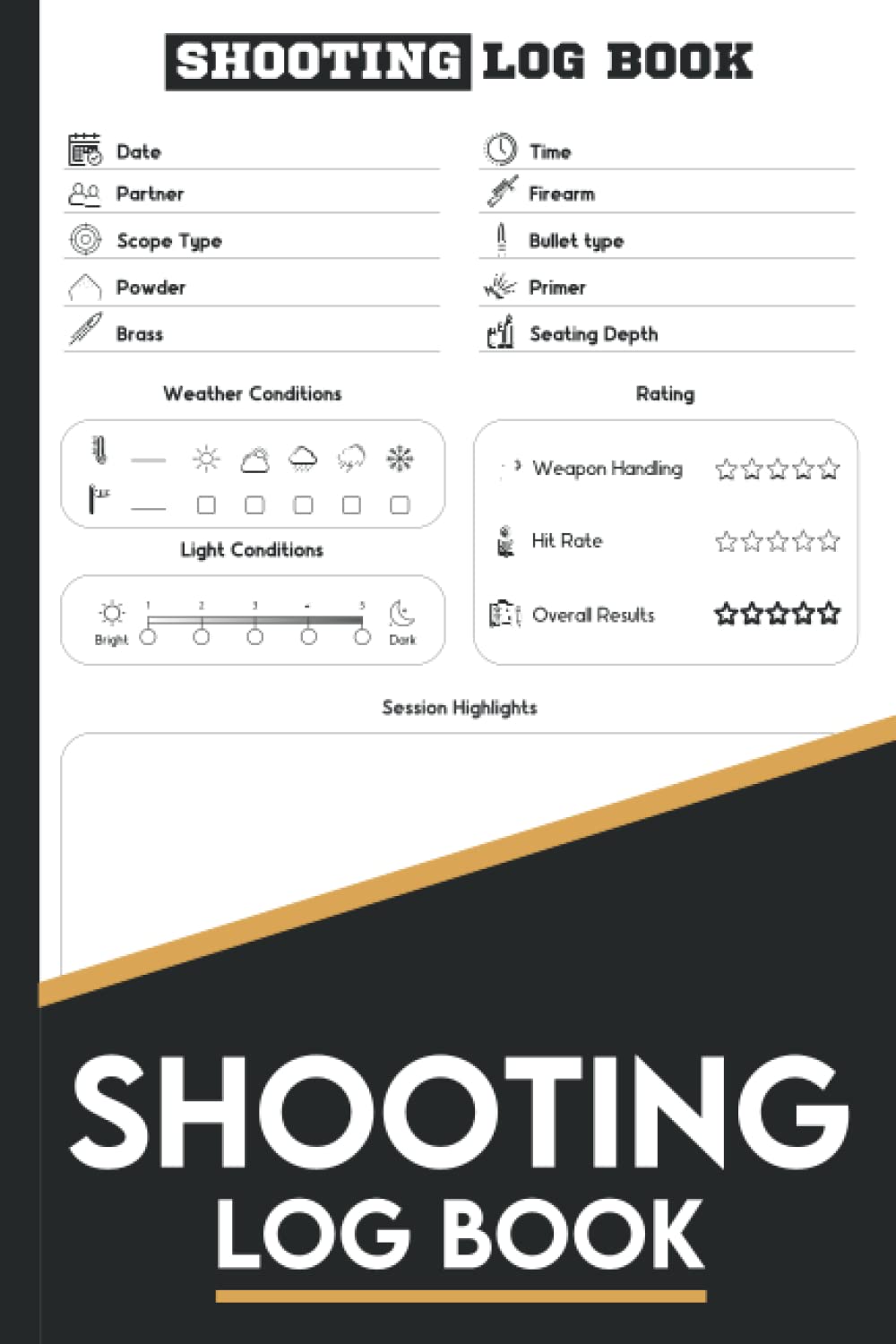Shooting Log Book Sport Shooting Record Logbook For Beginners & Professionals Journal To Keep