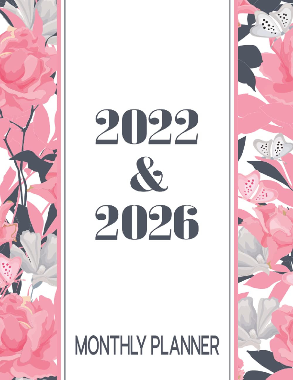 2022 2026 monthly planner floral 5 year monthly calendar 2022 2026