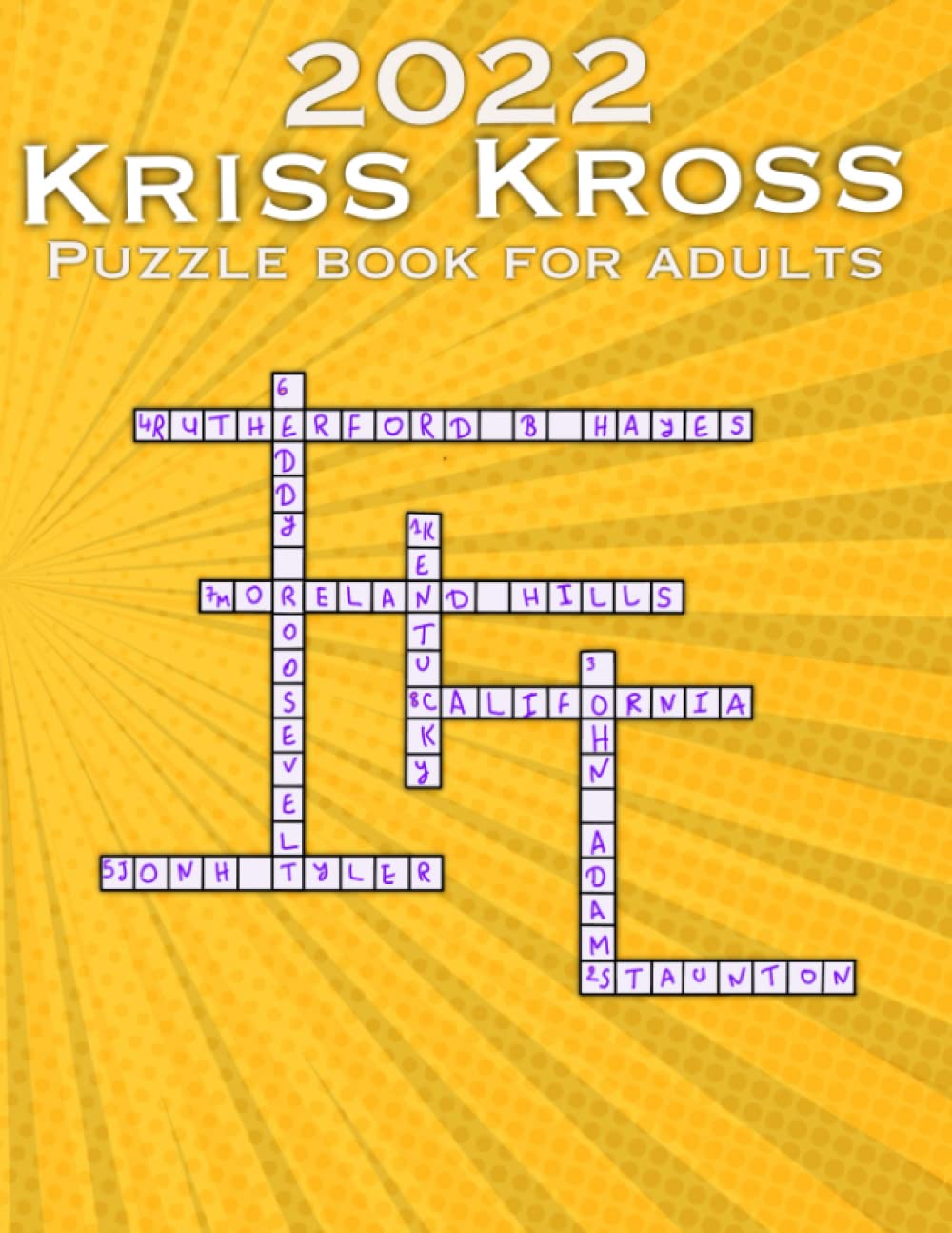 Kriss Kross Puzzle Book For Adults Criss Cross Crossword Activity Book