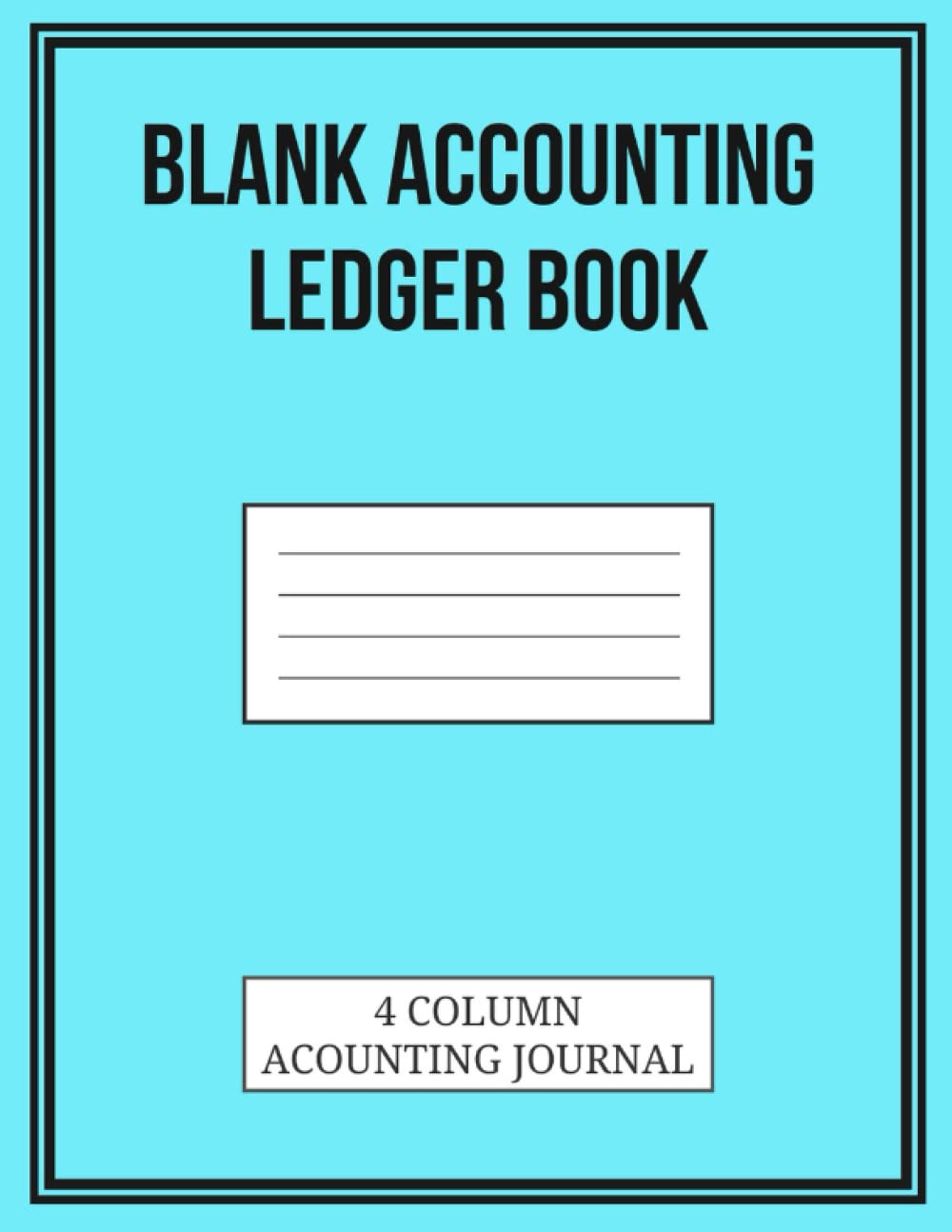 Blank Accounting Ledger Book 4 Column Accounting Journal by LogIt
