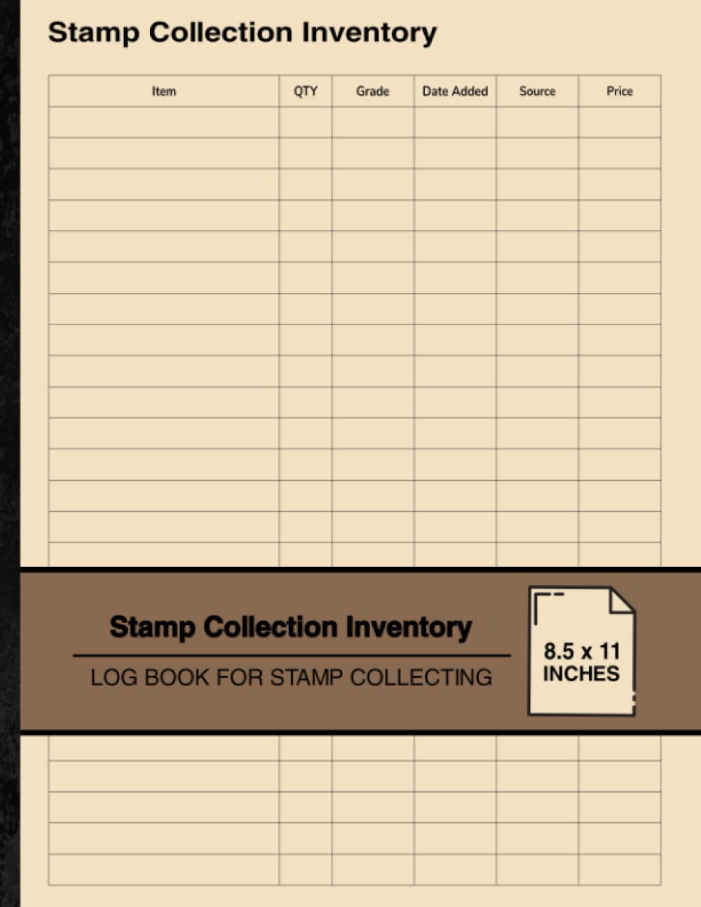 Stamp Collection Inventory Log Book For Stamp Collecting For Stamp
