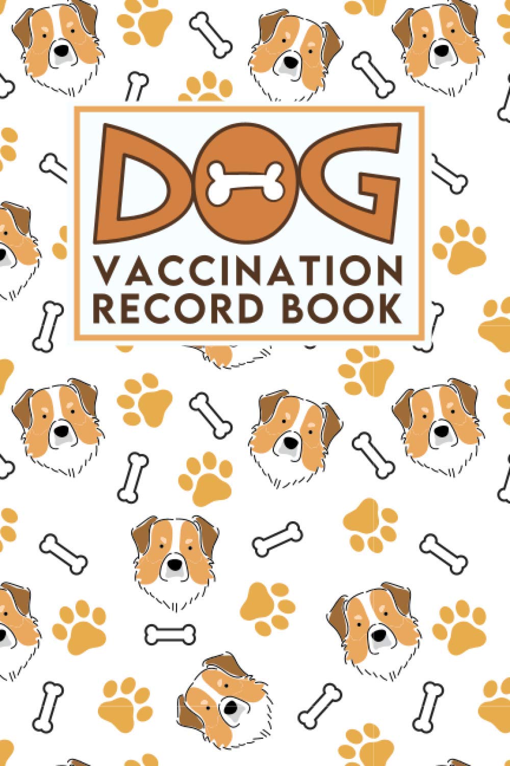 Dog Vaccination Record Book Cute Australian Shepherd Health Medical