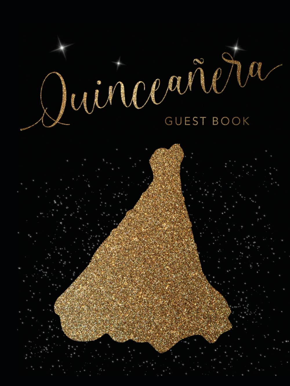 Quinceañera Guest Book Libro de Firmas para Quinceañeras de Oro