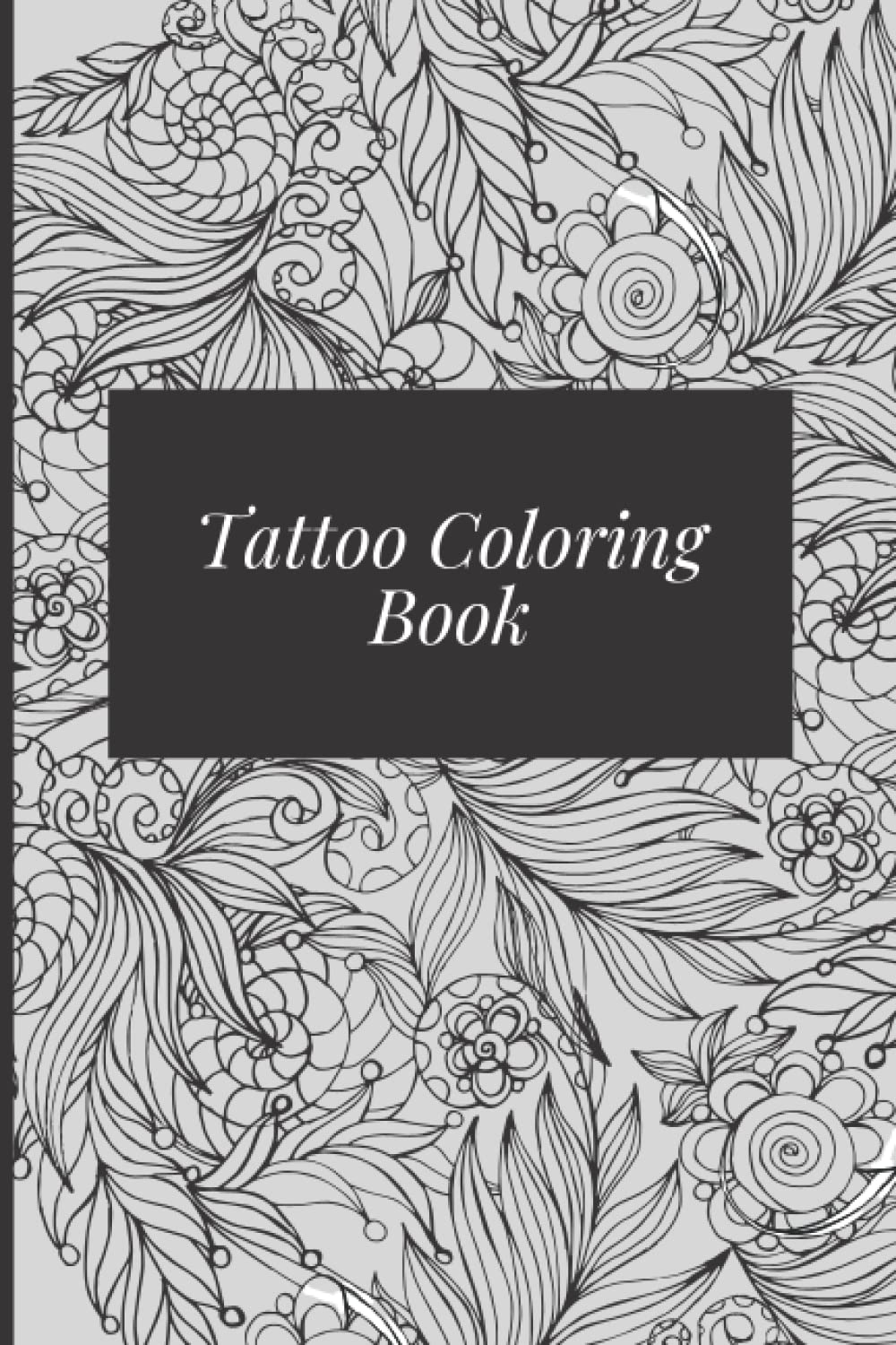Tattoo Coloring Book: Tattoo Adult Coloring Book featuring skulls ...