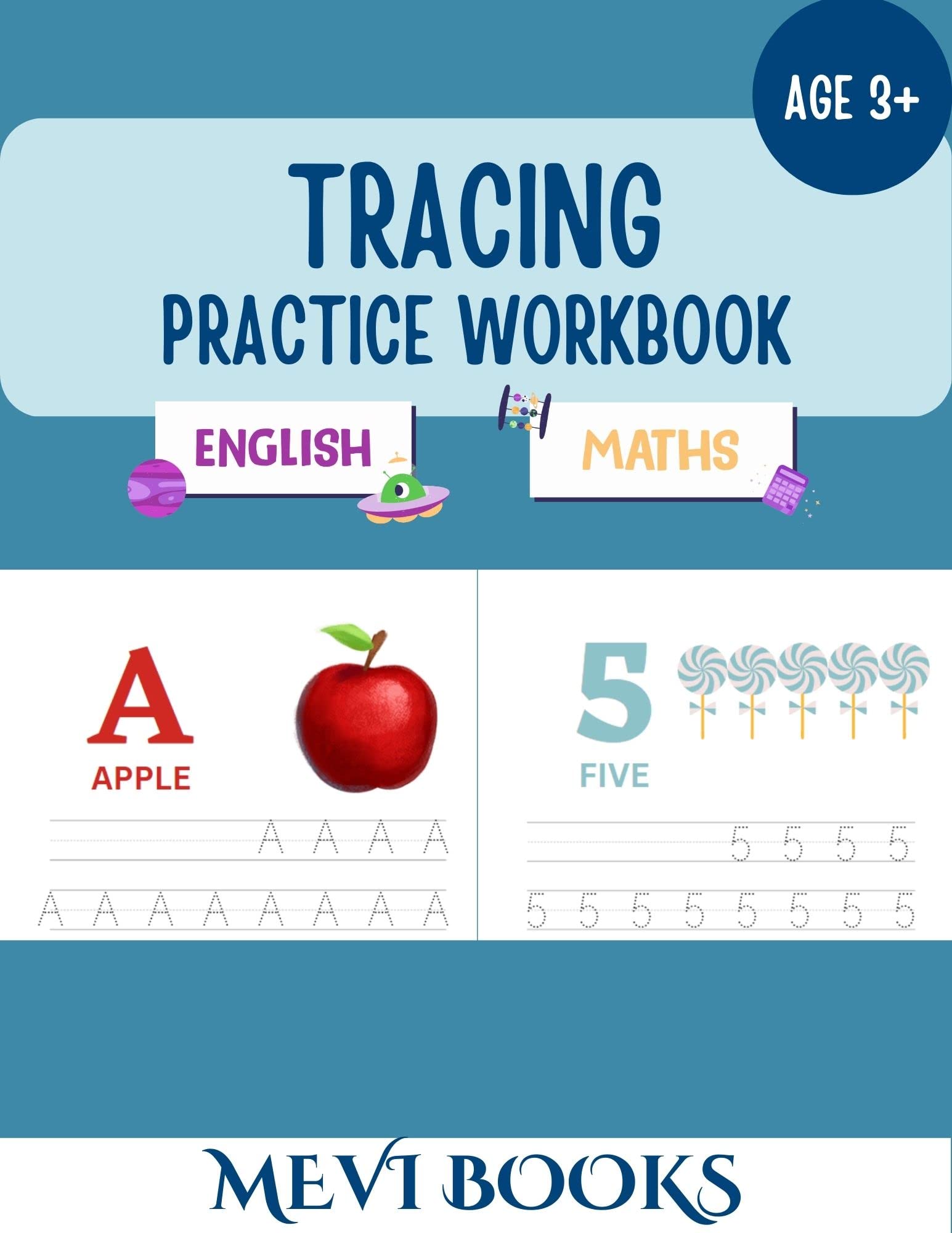 MEVI Alphabet and Number Tracing Kindergarten Books for Kids, 8.5x11