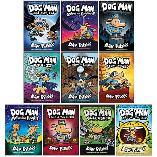 Dog Man Series 10 Books Collection Set By Dav Pilkey by Dav Pilkey