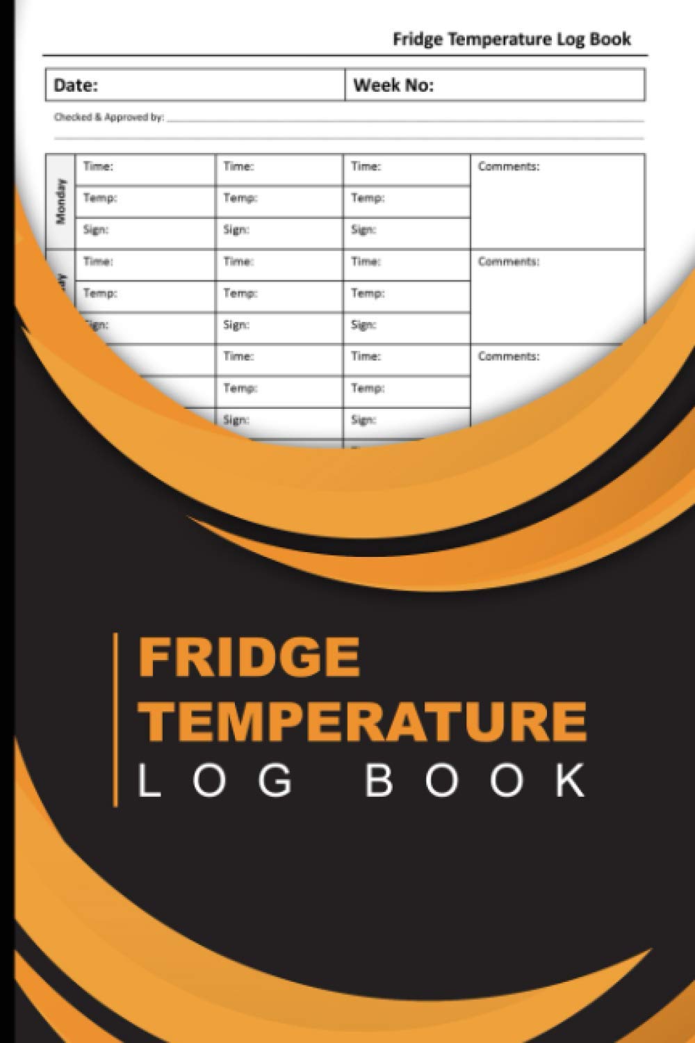 Fridge temperature log book Fridge Freezer Temperature Log Book A5