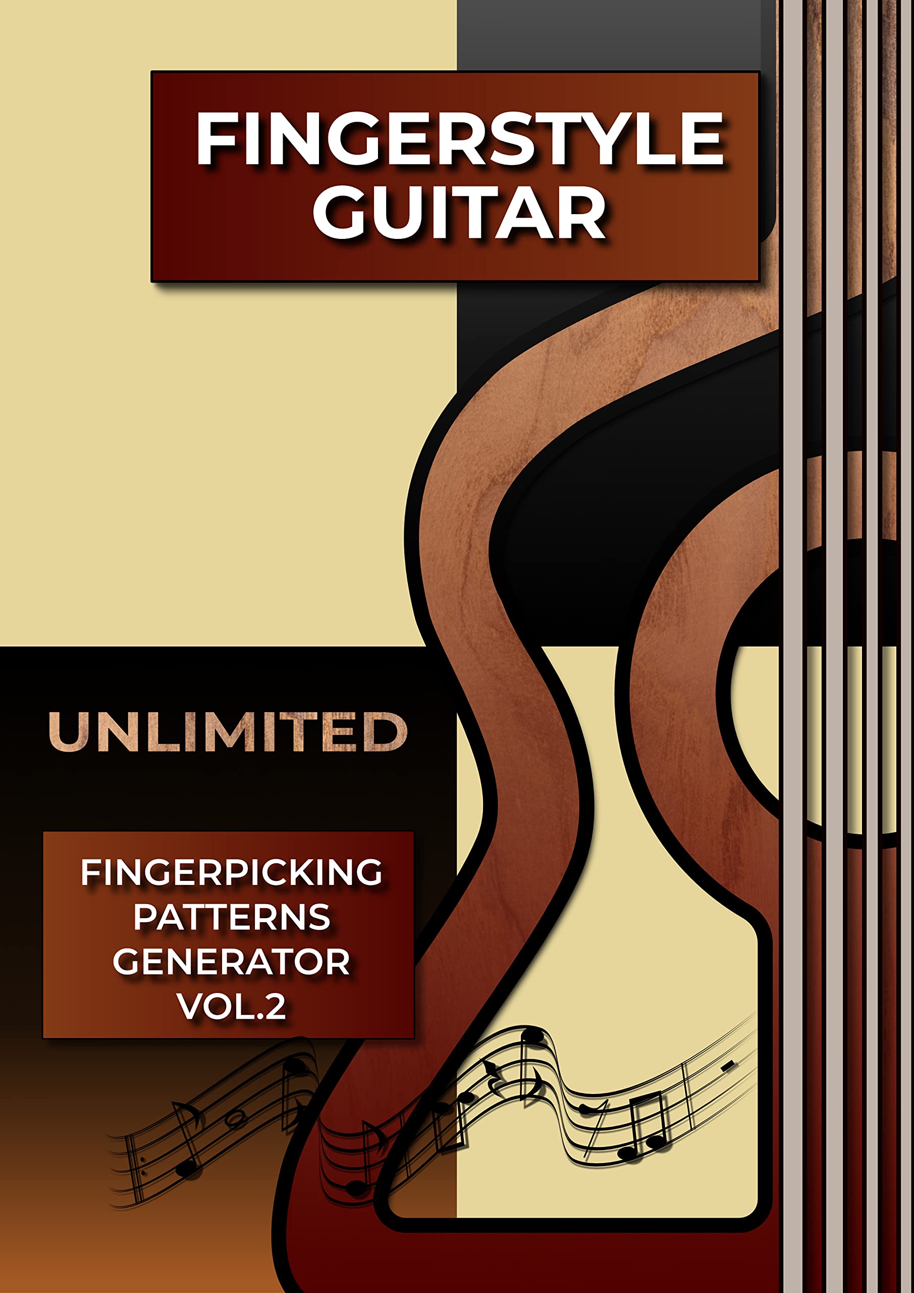 Fingerstyle Guitar. Unlimited Fingerpicking Patterns Generator Vol.2