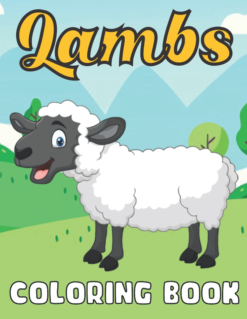 Lambs Coloring Book: Featuring Fun Beauty Stress Relieving Relaxation ...