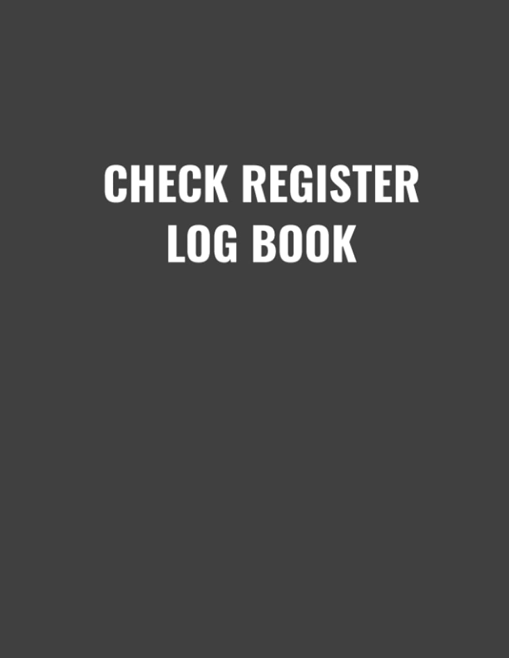 Check Register Deluxe Checkbook Log with Check & Transaction