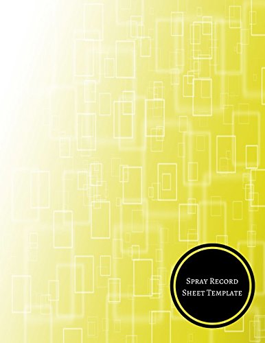 Spray Record Sheet Template: Chemical Application Log by Journals For ...