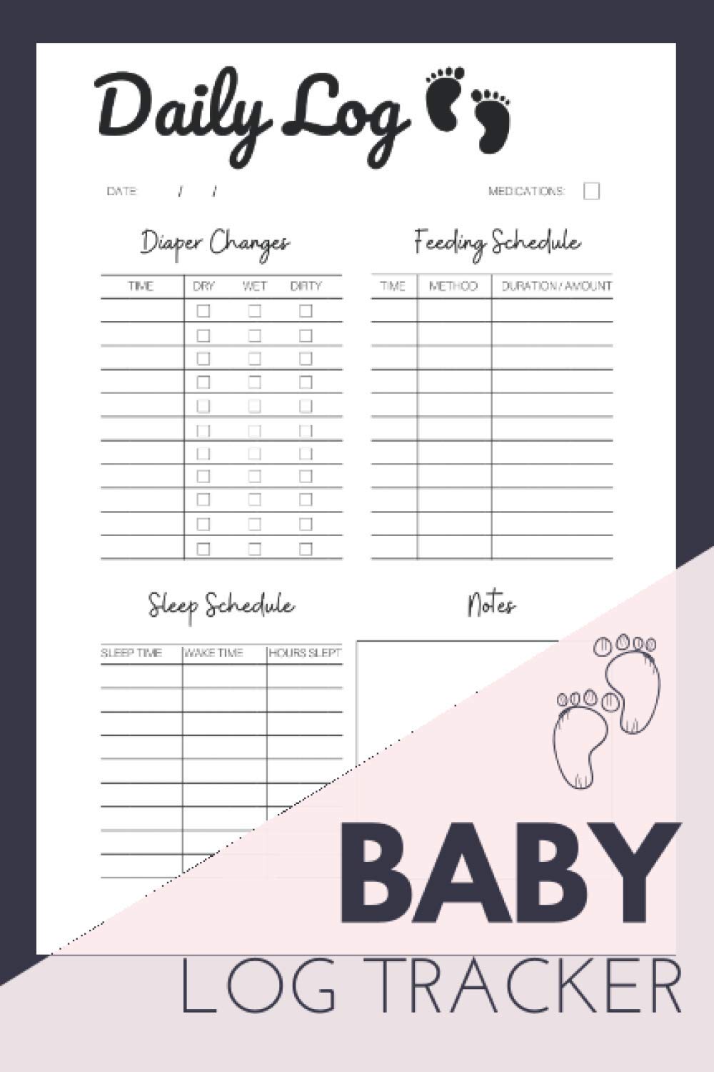 Baby Log Tracker A Simple Baby Log Book For Newborns, Infants And