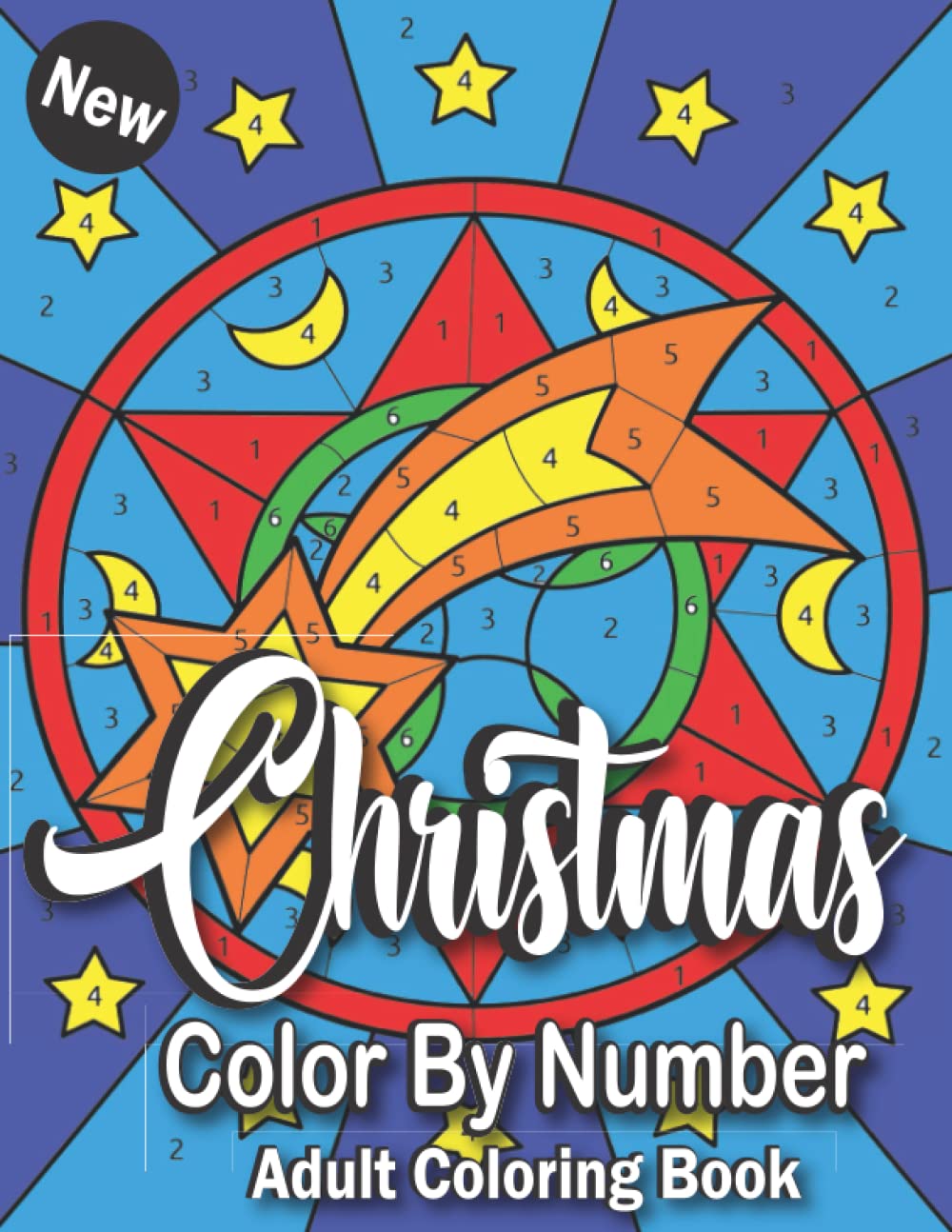 New Christmas Color By Number Adult Coloring Book: Christmas Color by ...