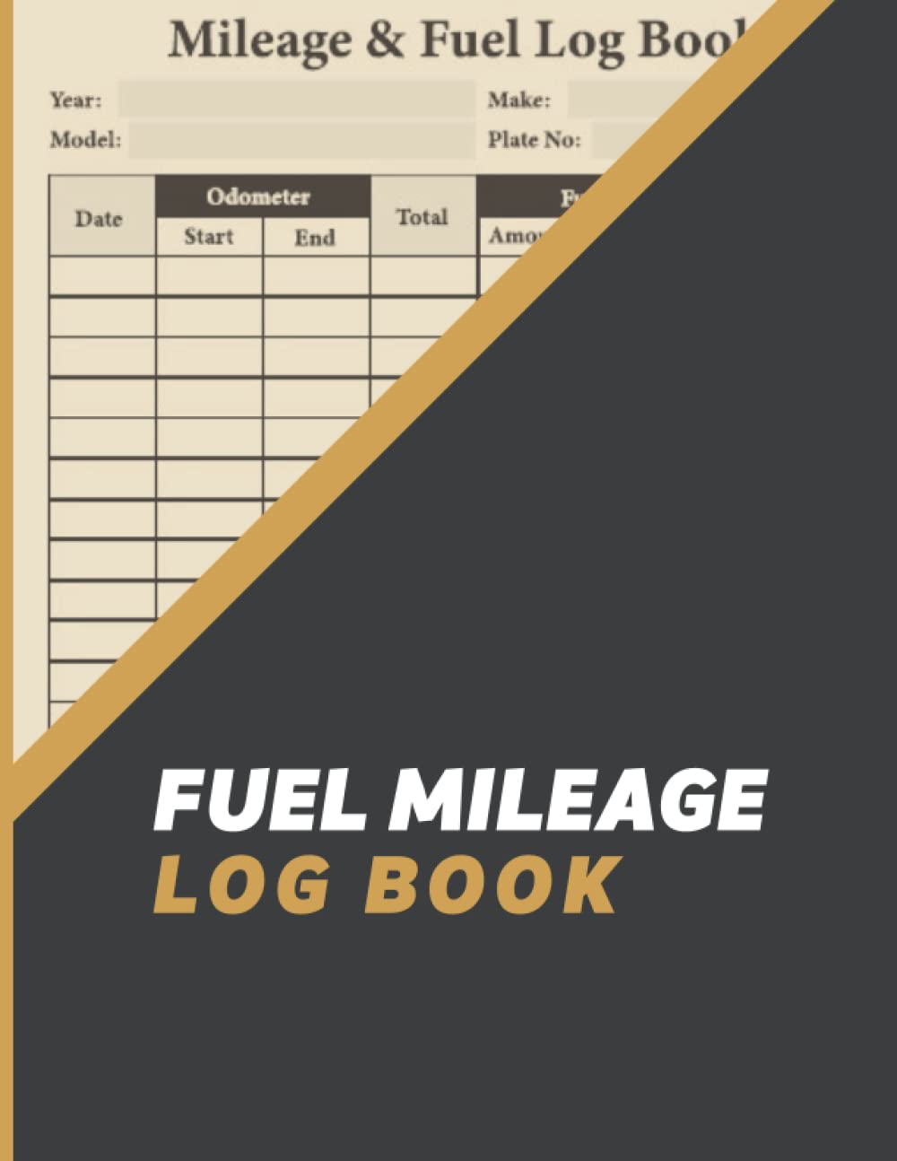 Fuel Mileage Log Book Auto Mileage log book for recording Vehicle