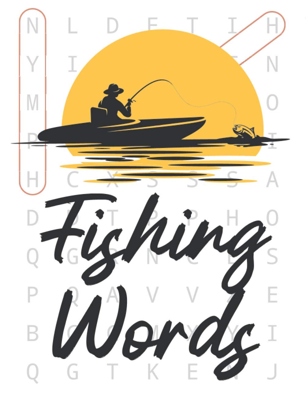 Fishing Words Fishing Word Search book Puzzles Fisherman Word Game
