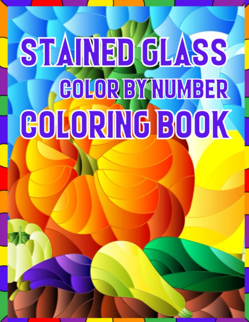 Stained Glass Color By Number Coloring Book Stained Glass Color By