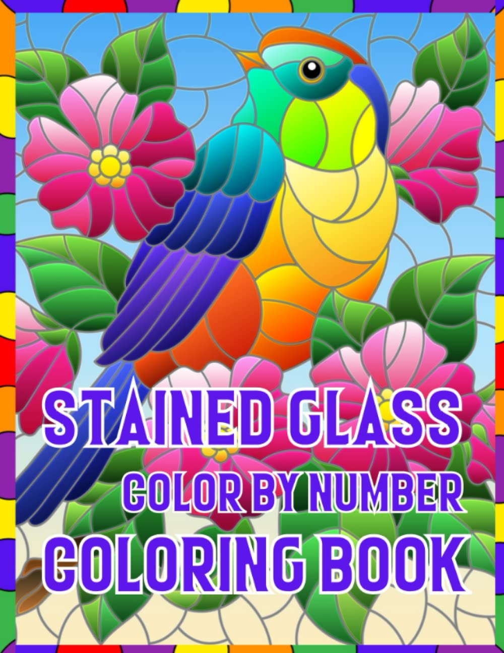 Stained Glass Color By Number Coloring Book Stained Glass Color By