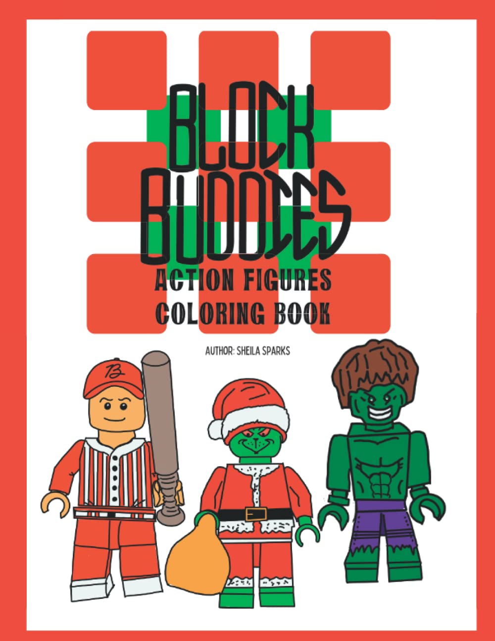 Block Buddies Action Figures Coloring Book Coloring book for boys and