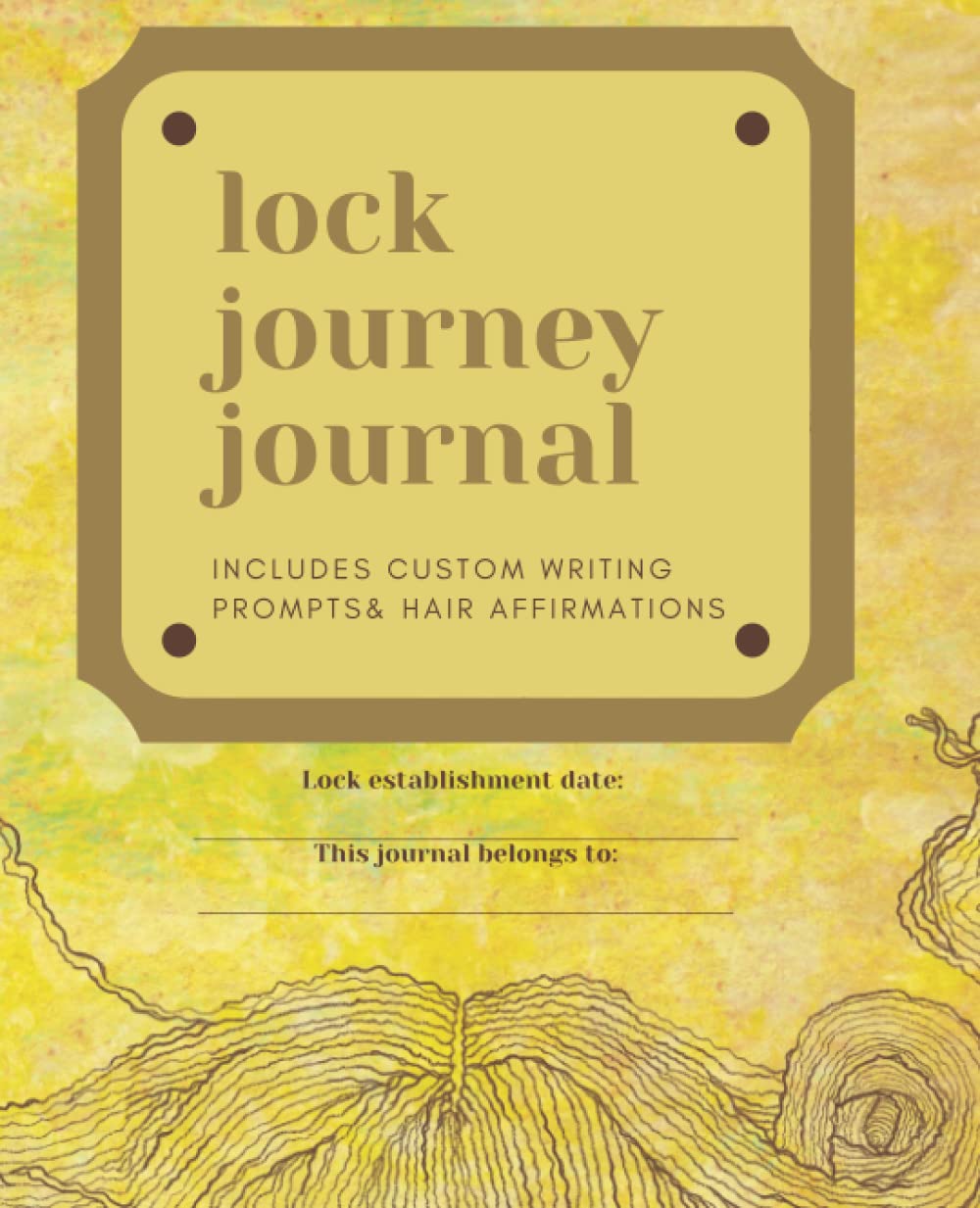 Lock Journey Journal 12month Reflection, Hair Affirmation, & Self