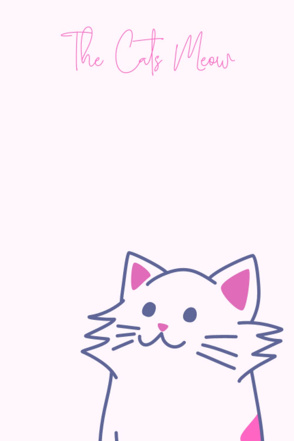 Notebook The Cats Meow, Cute, Cat lover Pink Journal by Presto Label