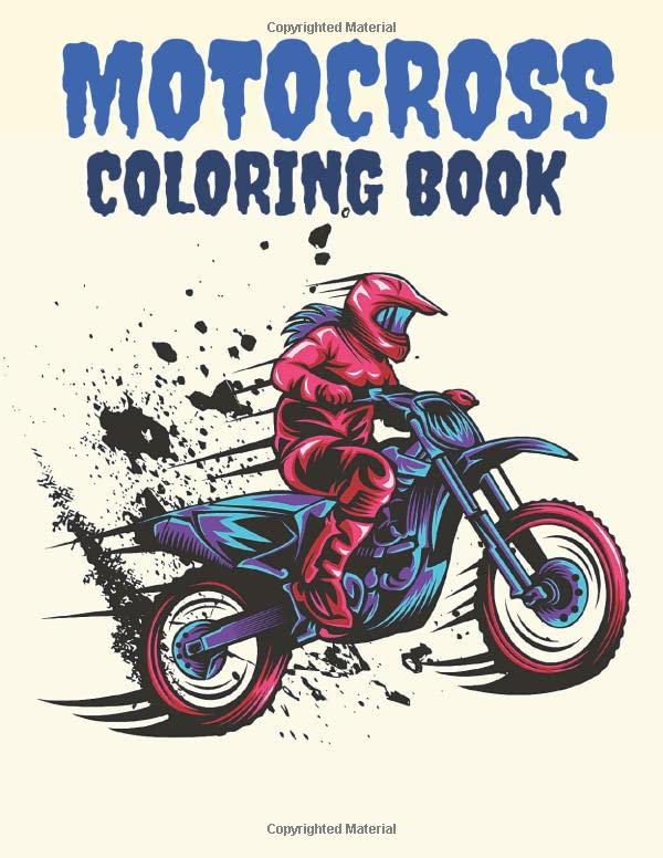 Motocross Coloring Book Cool Dirt Bikes, Madness Motorcross And