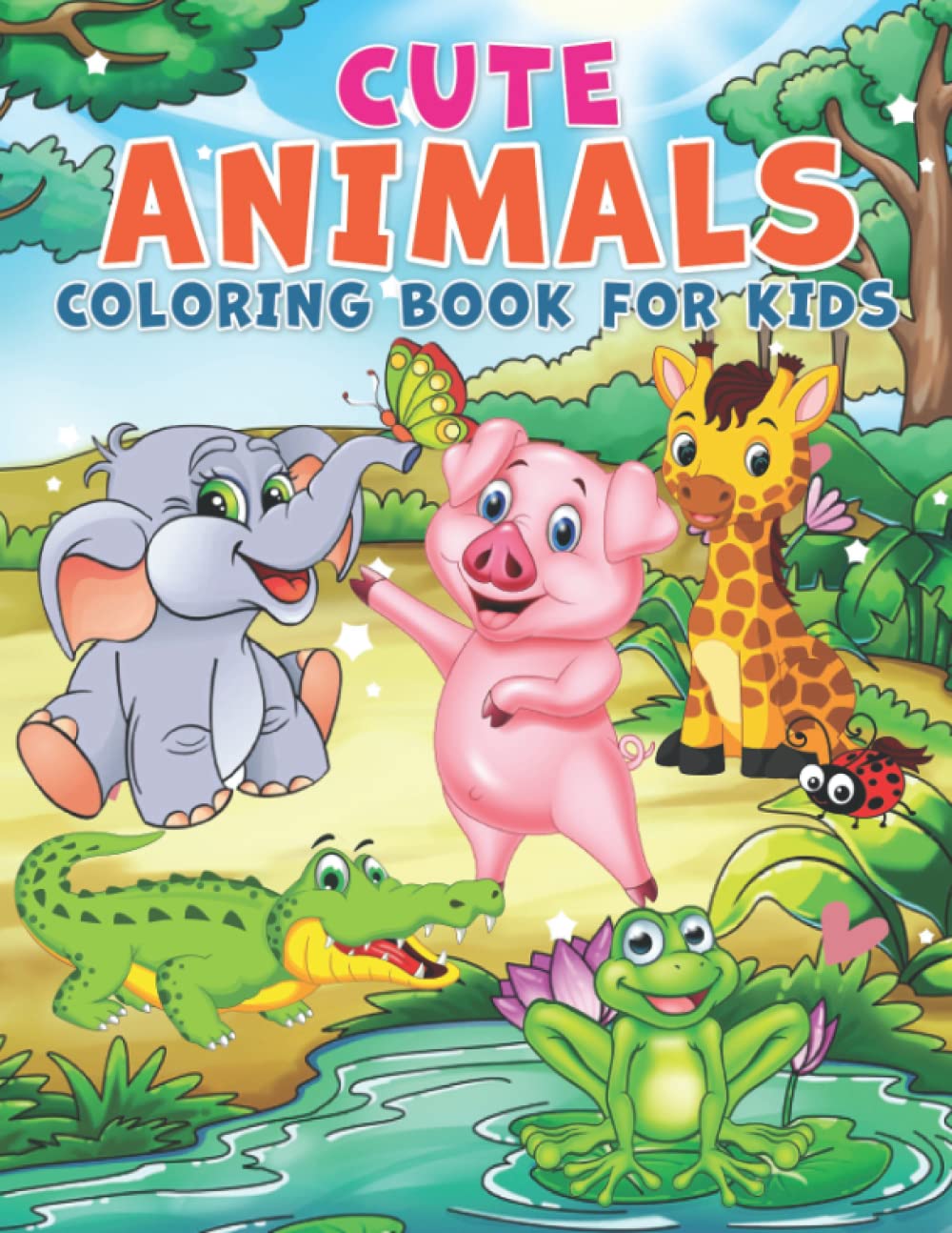 Cute Animals Coloring Book For Kids Kids Coloring Book in Cute Style
