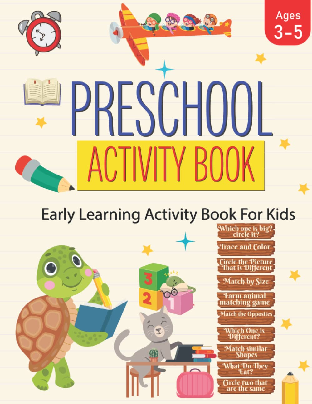 Preschool Activity Book Early Learning Activity Book for Kids Ages 35