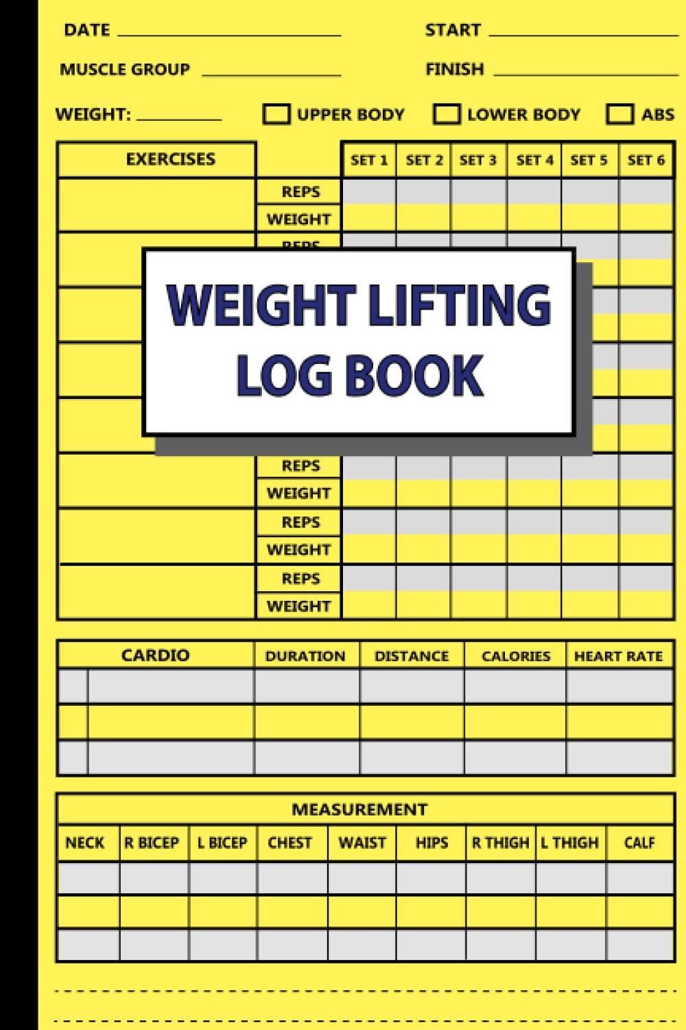 Weight Lifting Log Book Workout Logbook for Men and Women, Exercise