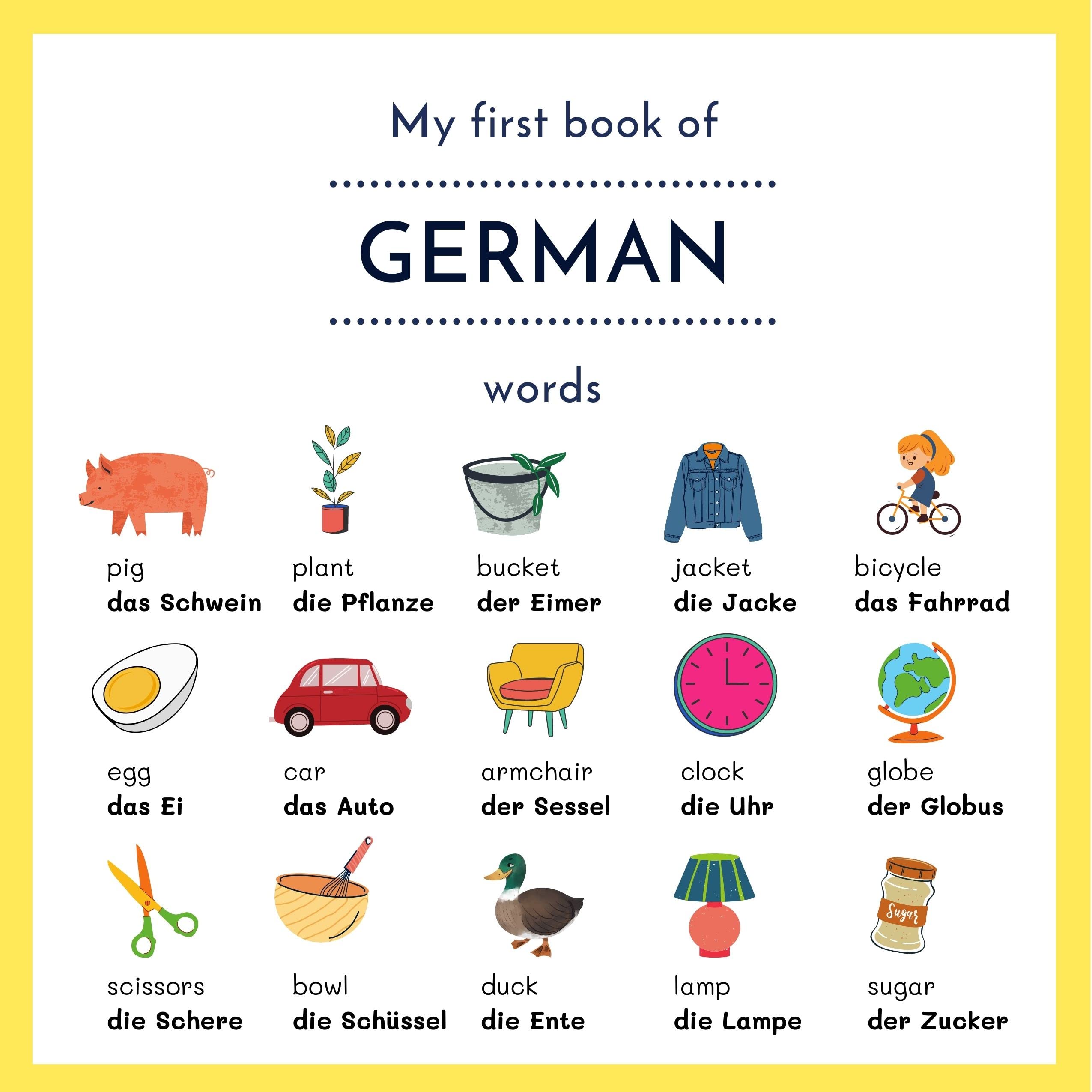 My First Book Of German Words My First Words In German English My First Book Of German Words My First Words In German English
