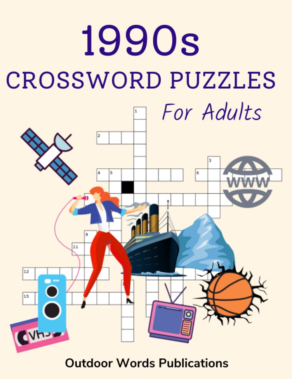 1990s Crossword Puzzles For Adults MentallyStimulating Puzzle Book