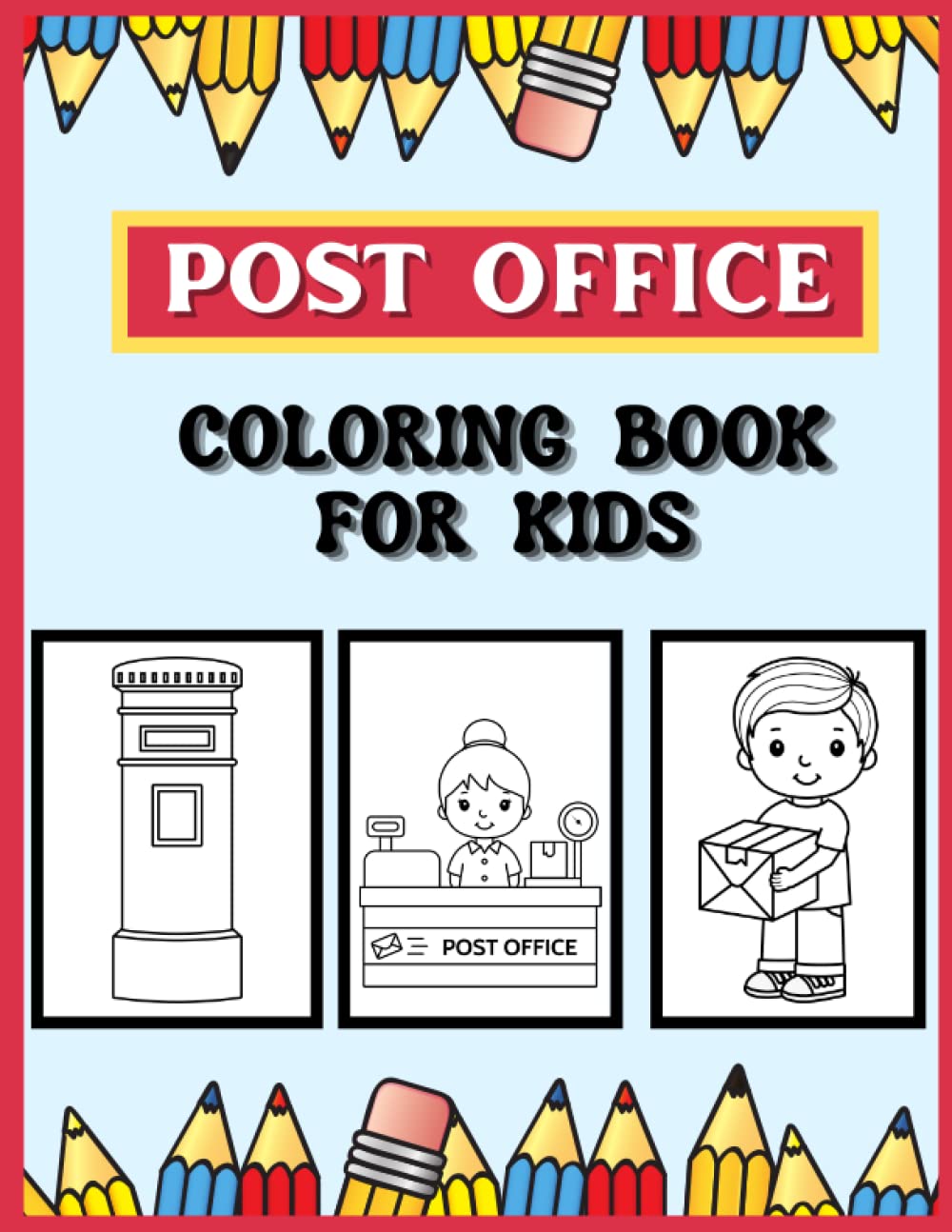 Post Office Coloring Book for Kids Cute post office Coloring Pages For