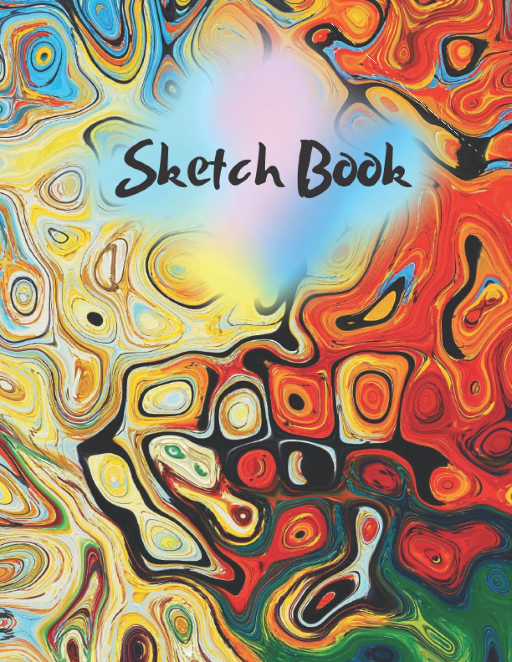 Sketchbook Drawing, writing, crayon painting, blank sketchbook with