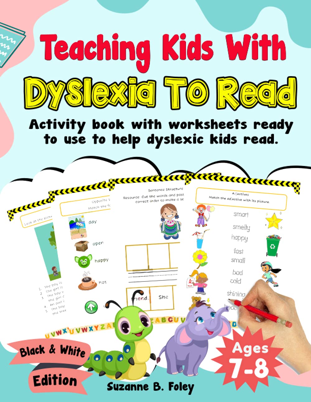 Teaching Kids With Dyslexia To Read; activity book with worksheets