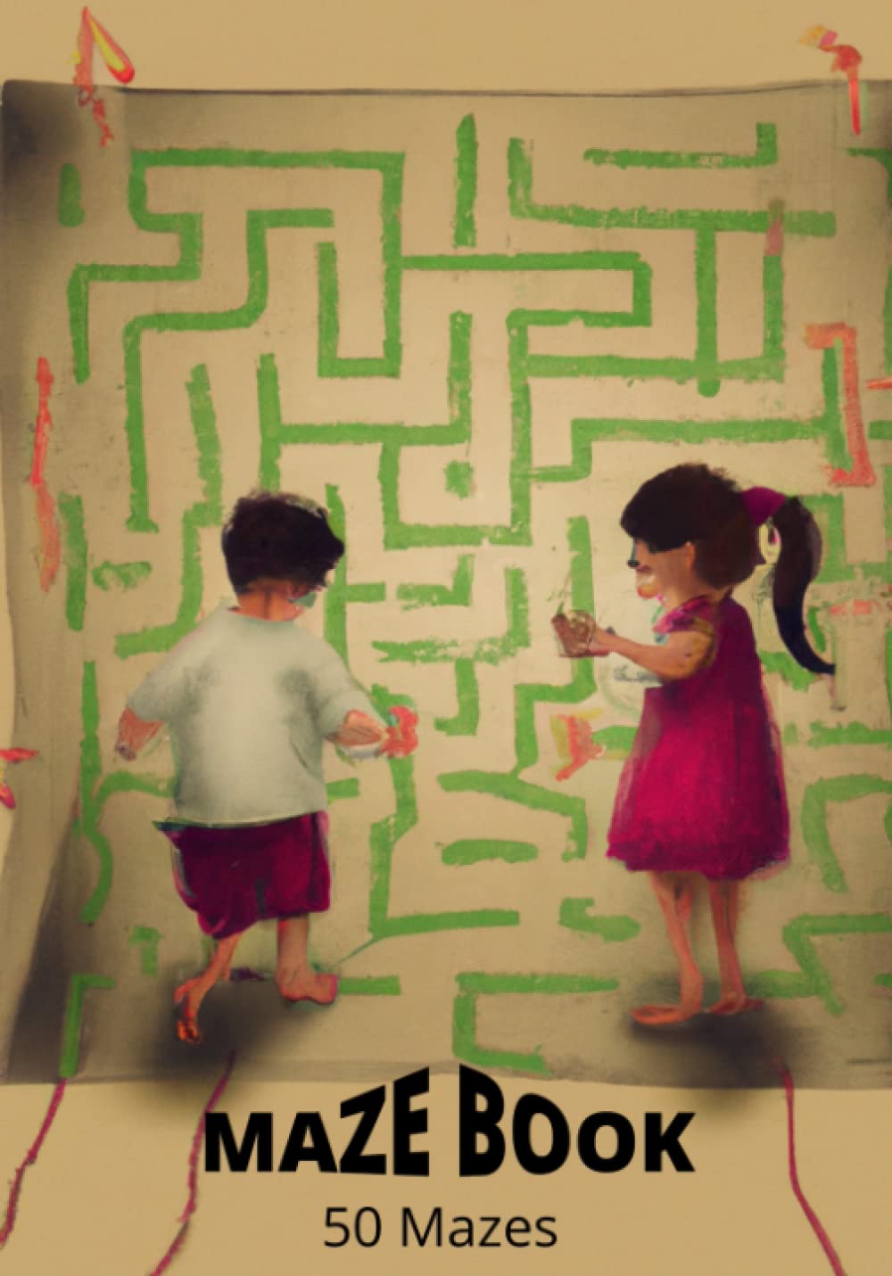 Maze Puzzle Book for Adults and Teens 50 Mazes 10 Different Types