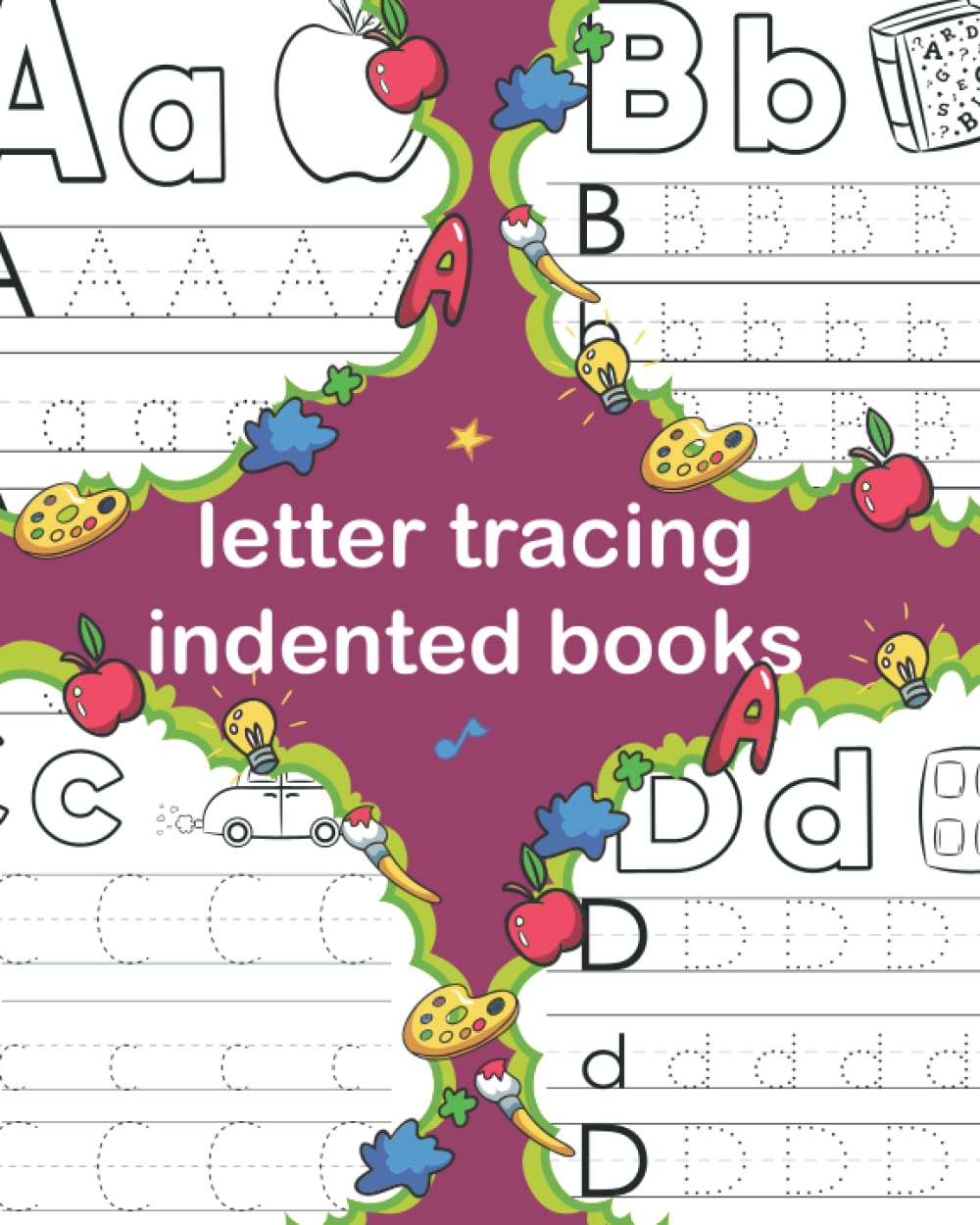 letter tracing indented booksletter tracer book for preschoolers