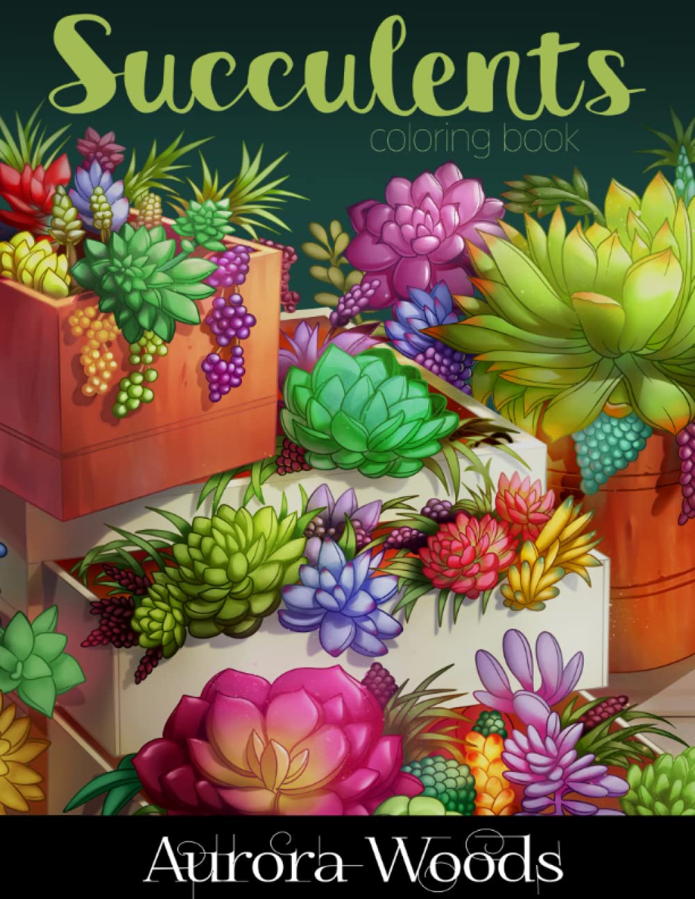 Succulents Coloring Book: Adult Coloring Book Featuring Beautiful ...