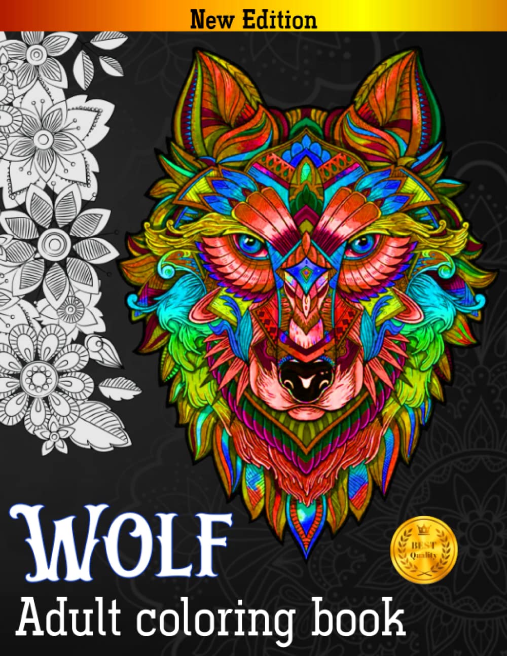 Wolf Adult Coloring Book: Adult Coloring Book. unique 100 Wolf coloring ...