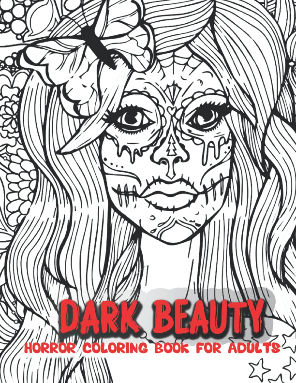 Dark Beauty Horror Coloring Book for Adults: A coloring book featuring ...