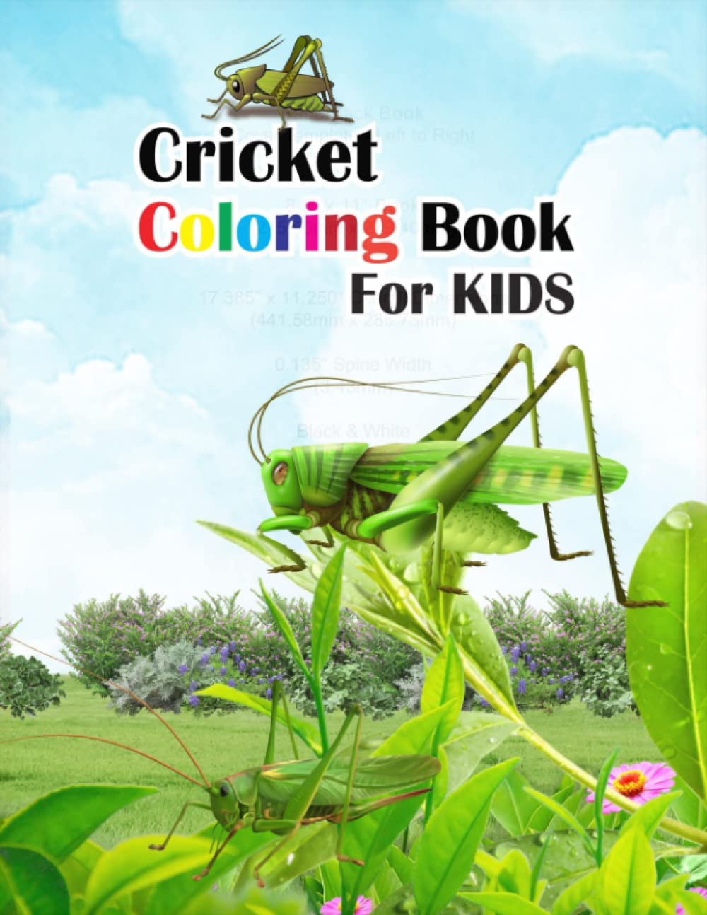 Cricket Coloring Book for Kids Fun & Cute Cricket Designs for Toddlers