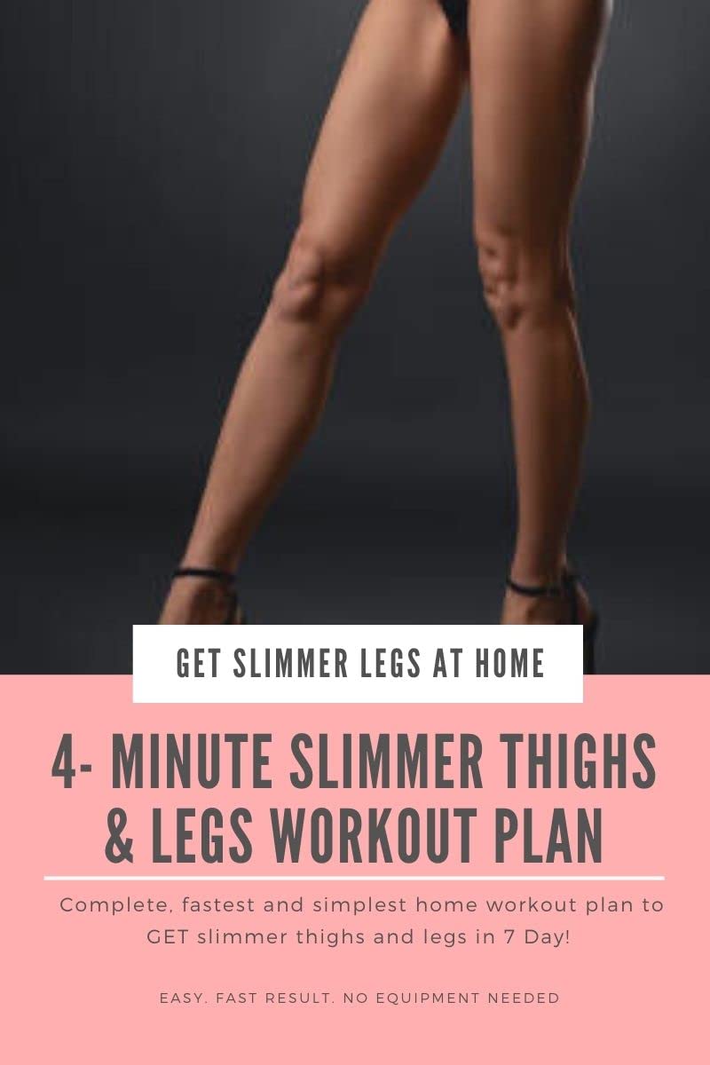 Slimmer LEGS IN 7 DAYS! 4 min No Jumping Quiet Home Workout Plan for