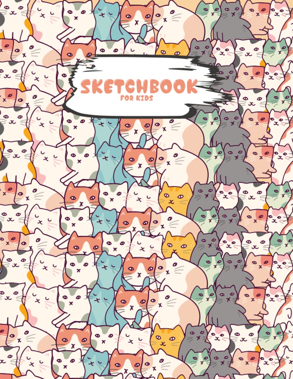 Kawaii Cat Sketchbook Cute Cat Lover Kawaii Large Sketchbook and