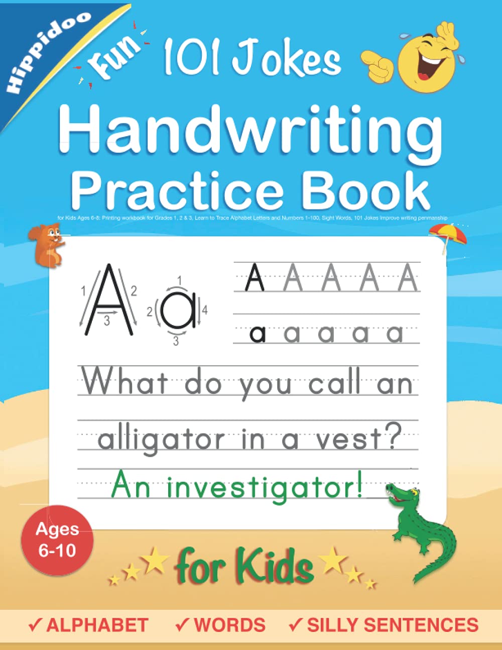 Handwriting Practice Book for Kids Ages 6-10 : Printing workbook for ...