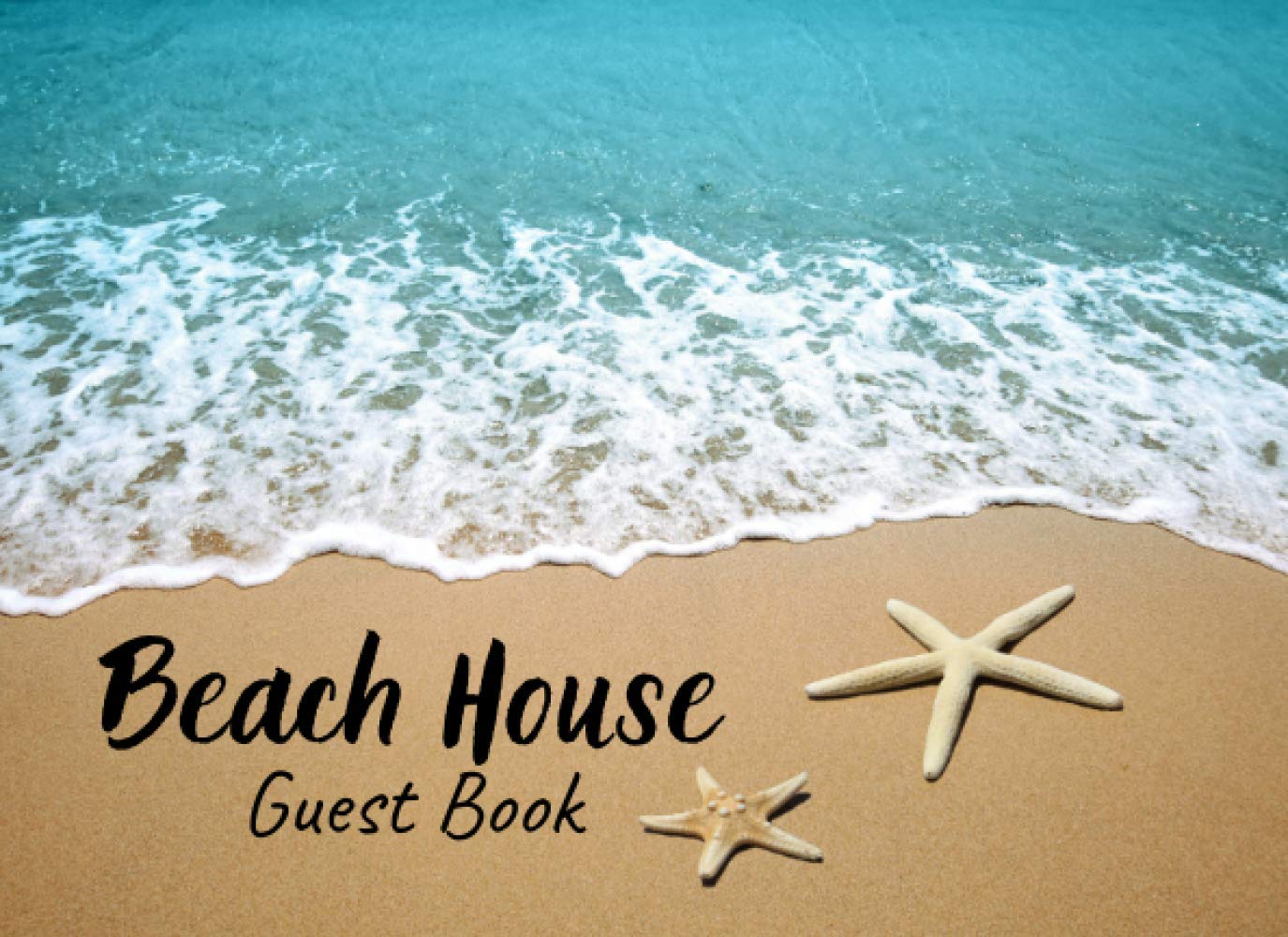Beach House Guest Book Home Beach Book Ideas for Visitors to Signin Blue Sea Starfish on The