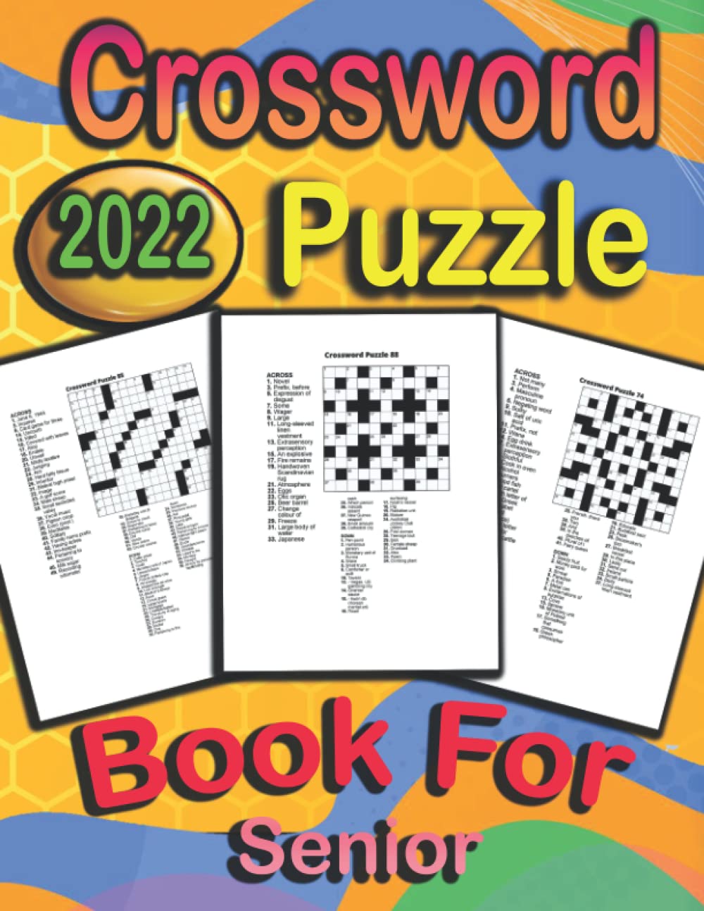 2022 Crossword Puzzles Book For Senior Largeprint, Medium level