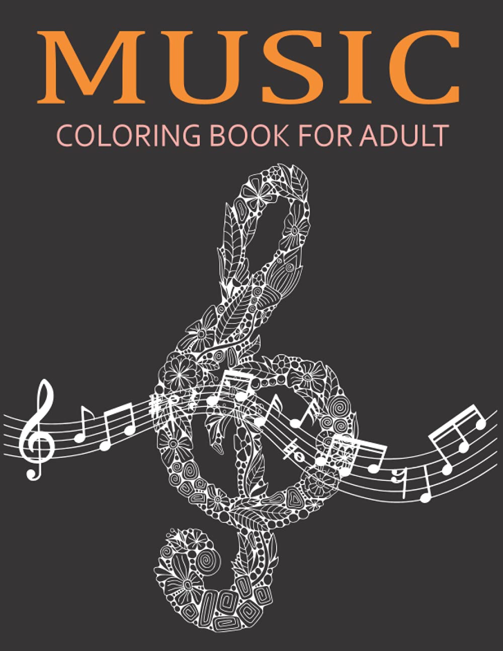 MUSIC COLORING BOOK FOR ADULT: Musical Instrument Design Coloring Book